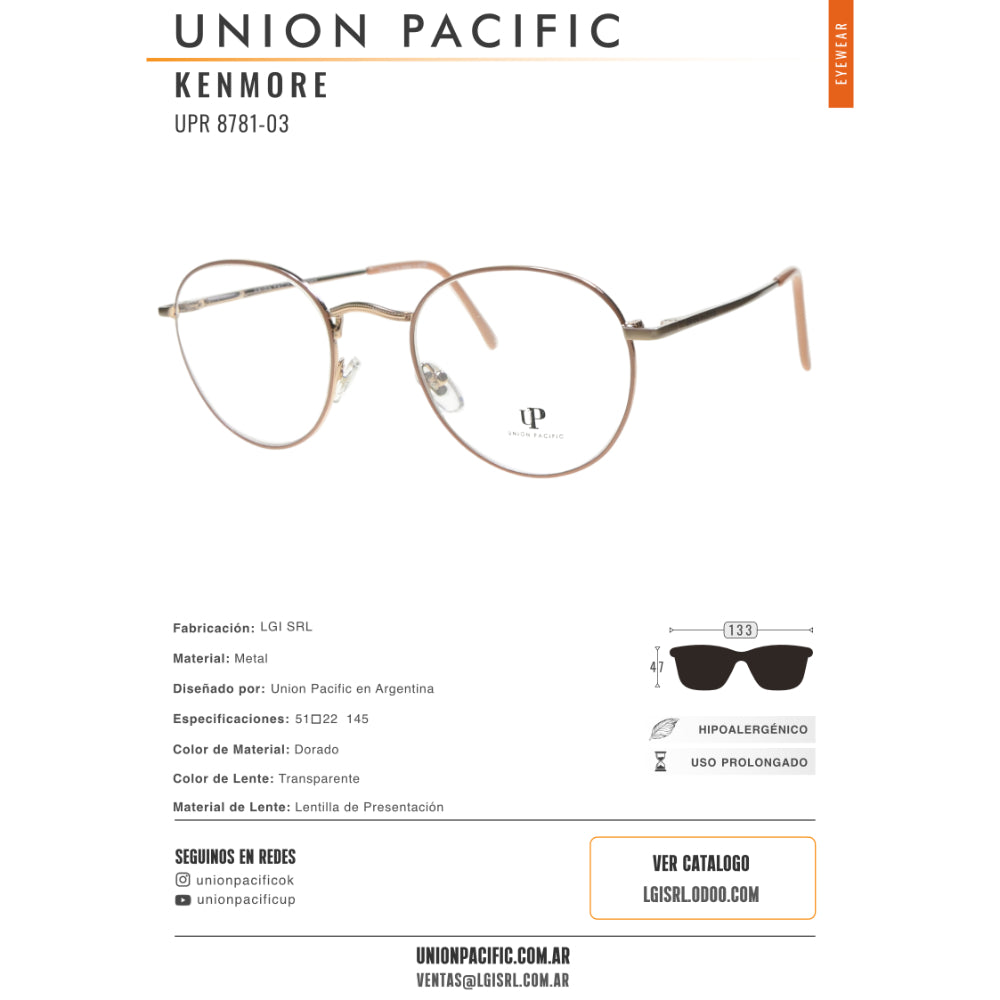 Union Pacific Lentes de Vista Kenmore