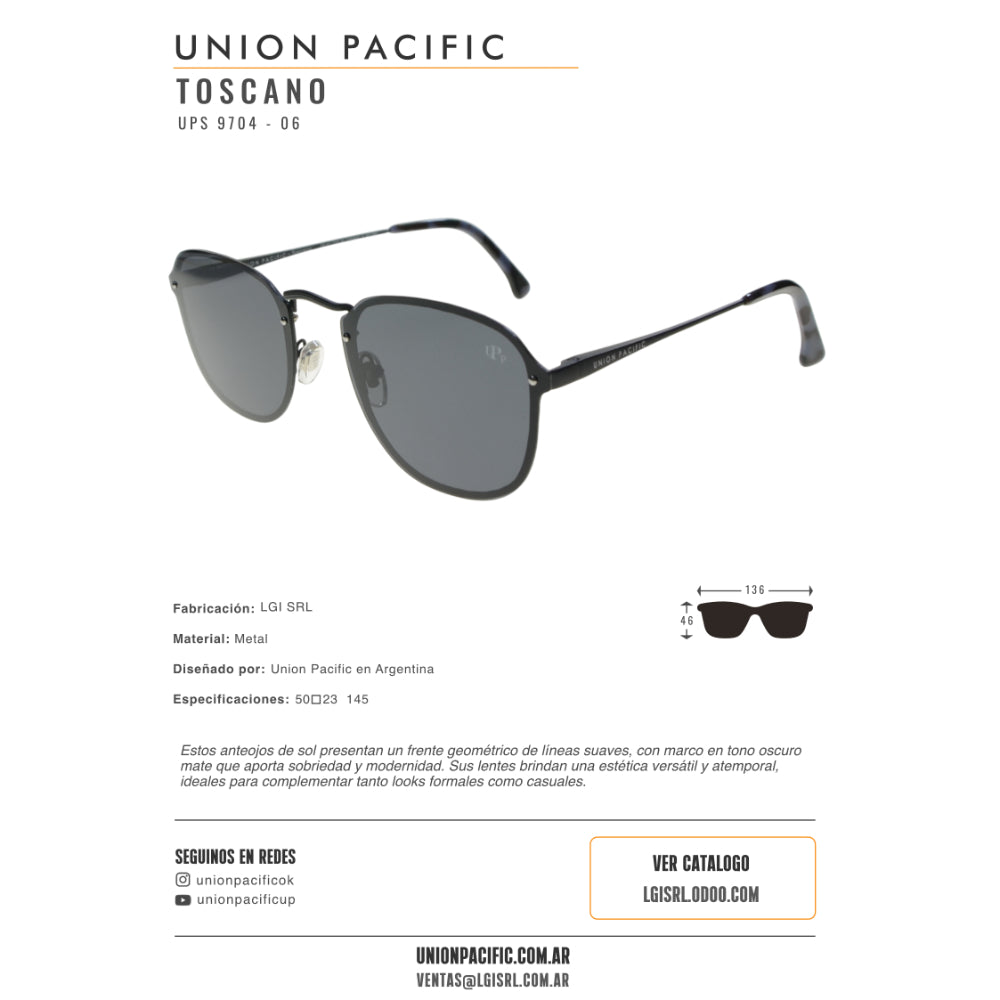 Union Pacific Lentes de Sol Toscano Polarizado