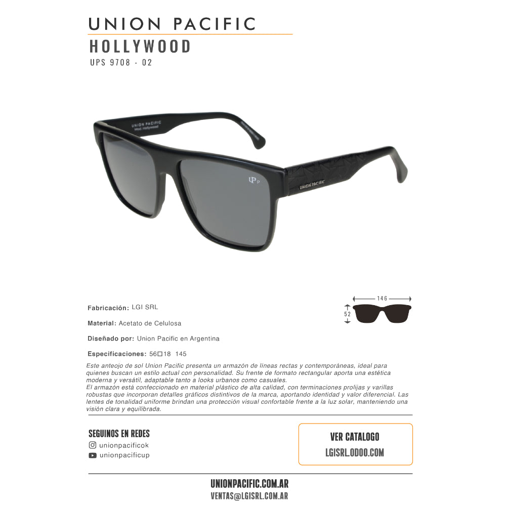 Union Pacific Lentes de Sol Hollywood Polarizado