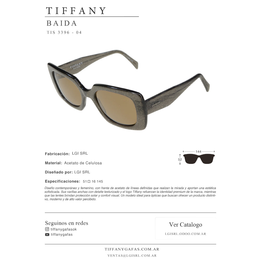 Tiffany Lentes de Sol Baida Polarizado