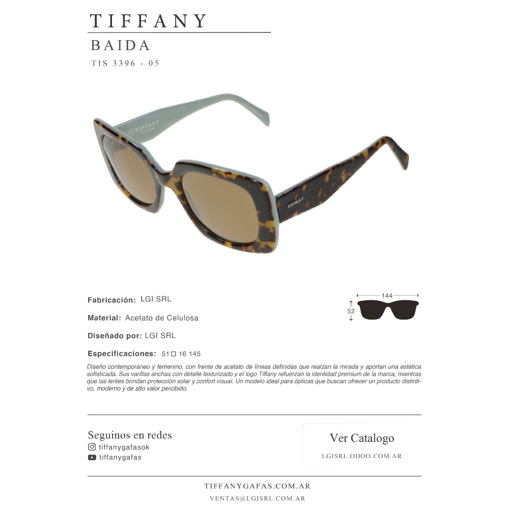 Tiffany Lentes de Sol Baida Polarizado