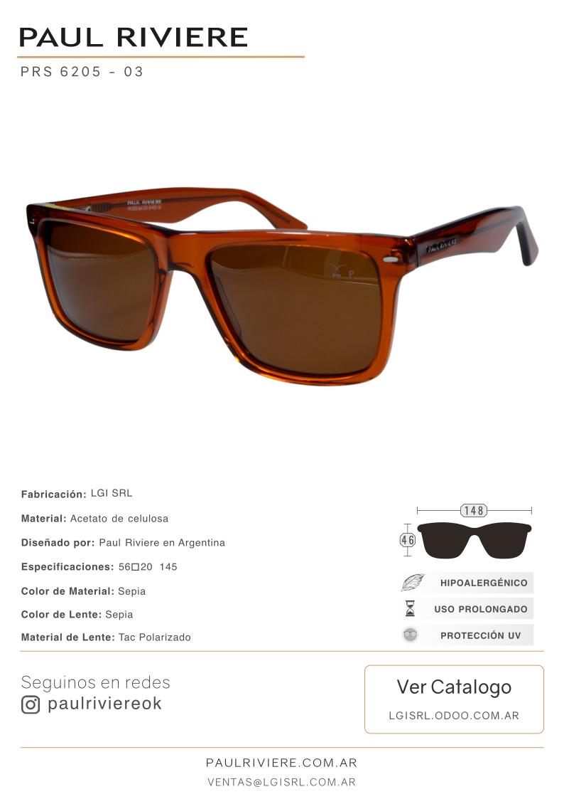 Paul Riviere Lentes de Sol 6205 Polarizado