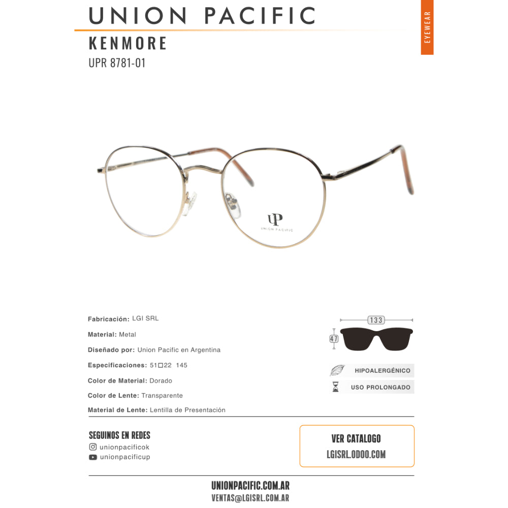 Union Pacific Lentes de Vista Kenmore