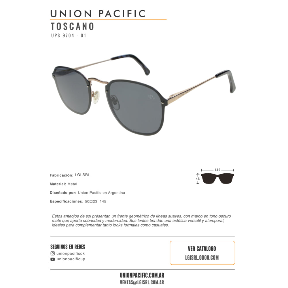 Union Pacific Lentes de Sol Toscano Polarizado