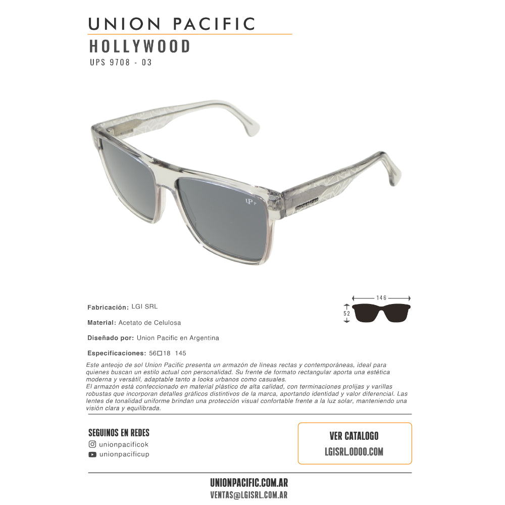 Union Pacific Lentes de Sol Hollywood Polarizado