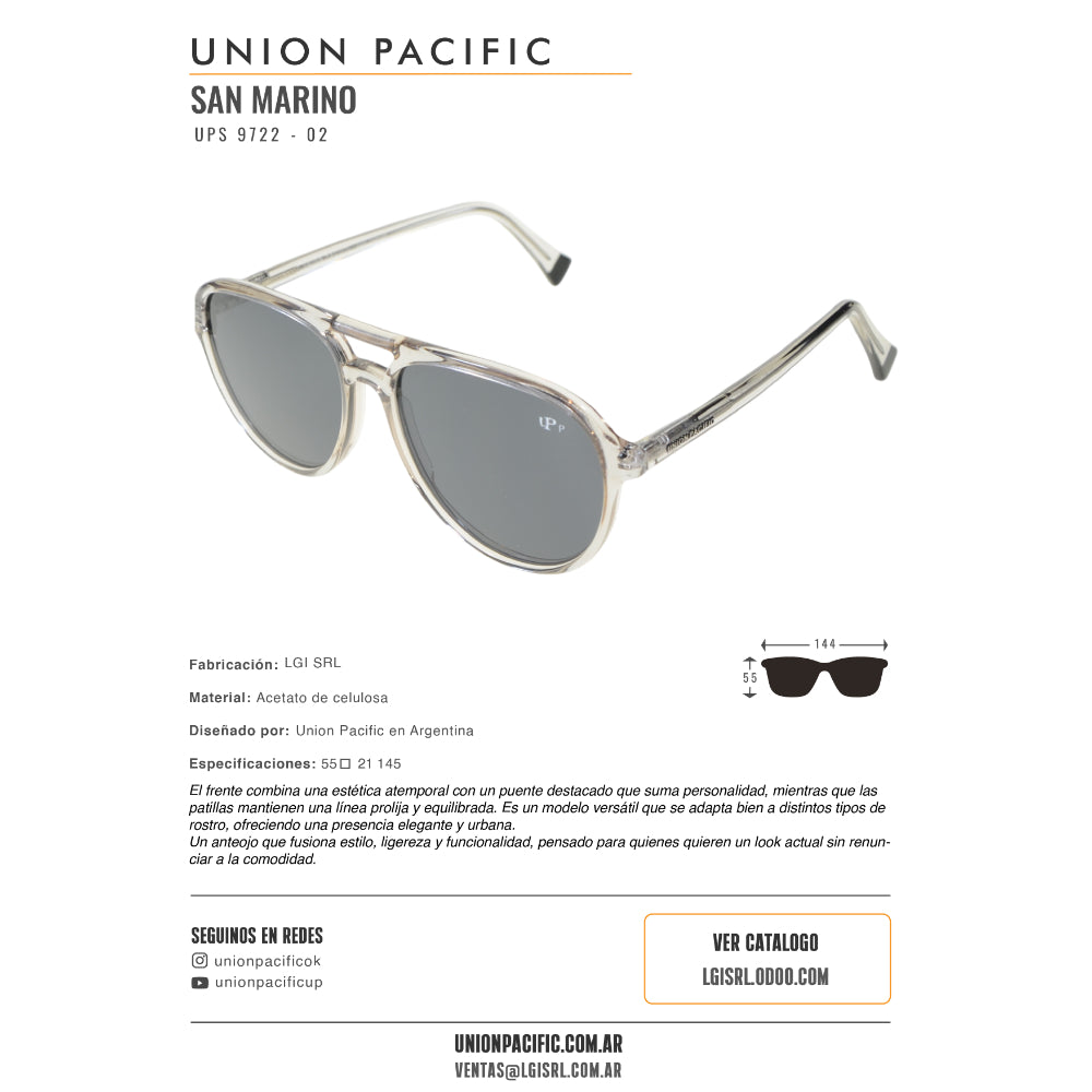 Union Pacific Lentes de Sol San Marino Polarizado
