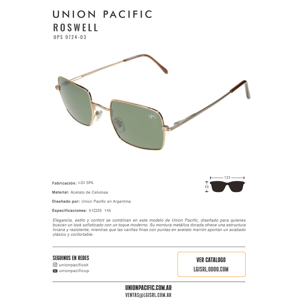 Union Pacific Lentes de Sol Roswell Polarizado