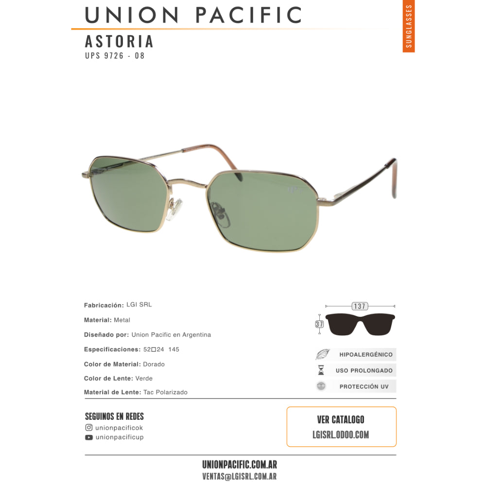 Union Pacific Lentes de Sol Astoria Polarizado